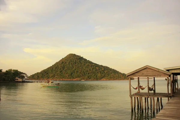 看到从岛荣 samlon 岛，泰国海湾埔岛 — 图库照片