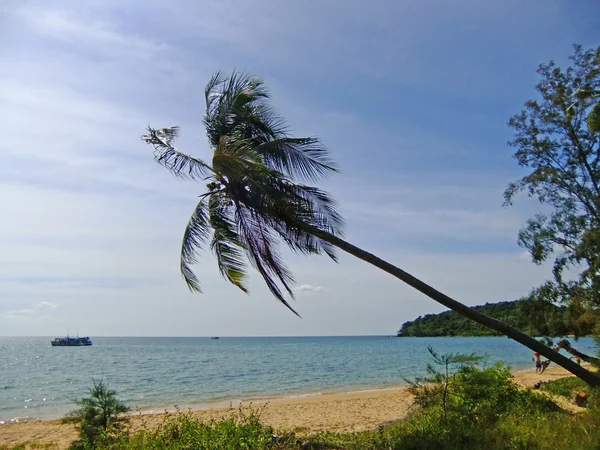 Strand van koh russei eiland, Golf van thailand, Cambodja — Stockfoto