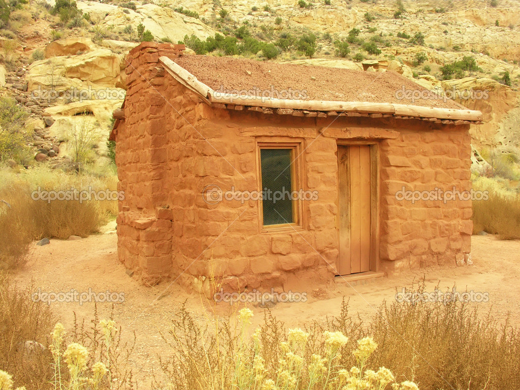 Behunin Cabin Capitol Reef National Park Utah Usa Stock Photo