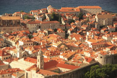 çatılarına eski şehir, dubrovnik, Hırvatistan