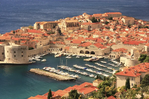 Starý přístav v dubrovnik, Chorvatsko — Stock fotografie