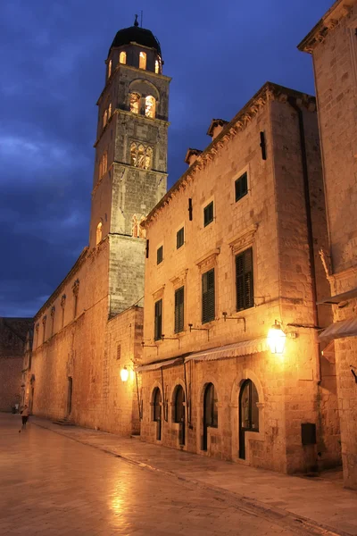 Cidade velha à noite, Dubrovnik, Croácia — Fotografia de Stock