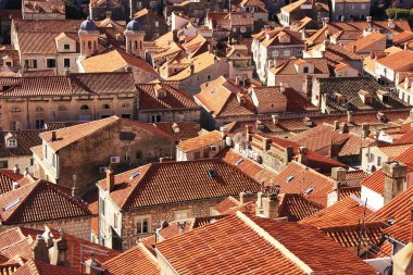 çatılarına eski şehir, dubrovnik, Hırvatistan