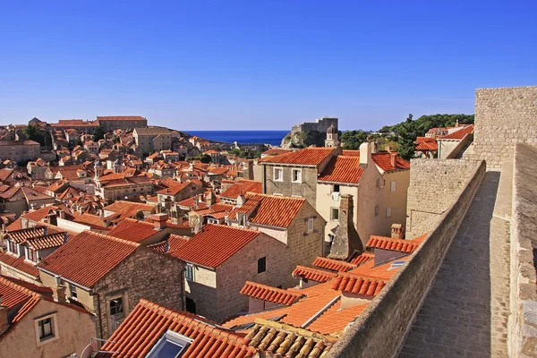 Toits de la vieille ville, Dubrovnik, Croatie — Photo