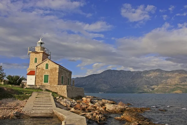 Faro en la isla de Hvar, Croacia — Foto de Stock