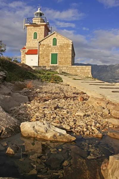 Faro en la isla de Hvar, Croacia — Foto de Stock