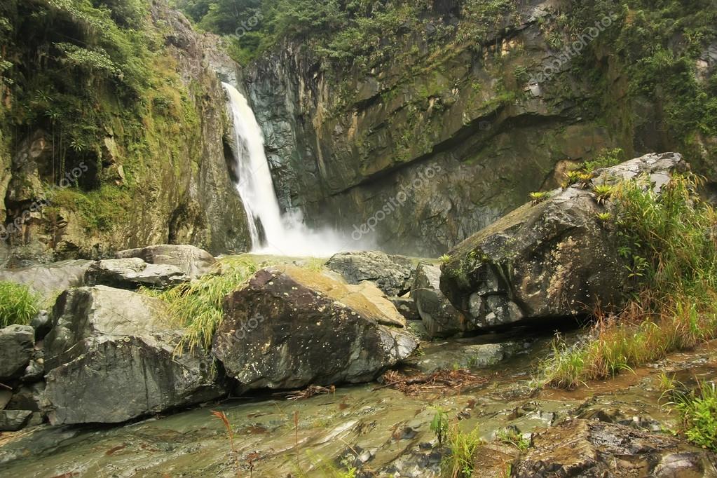 Salto Jimenoa Uno waterfall, Jarabacoa, Dominican Republic — Stock