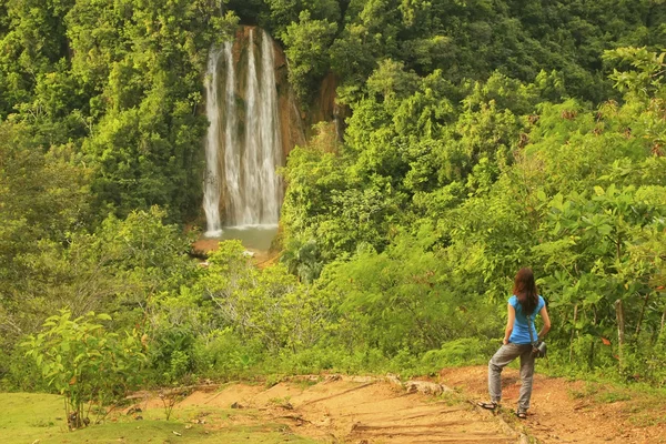 El salto de limon waterval, Dominicaanse Republiek — Stockfoto