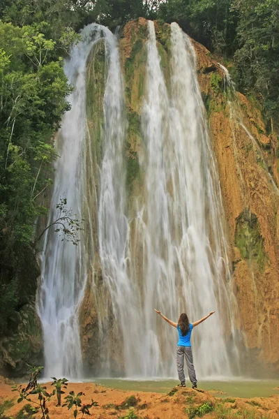El salto de limon waterval, Dominicaanse Republiek — Stockfoto