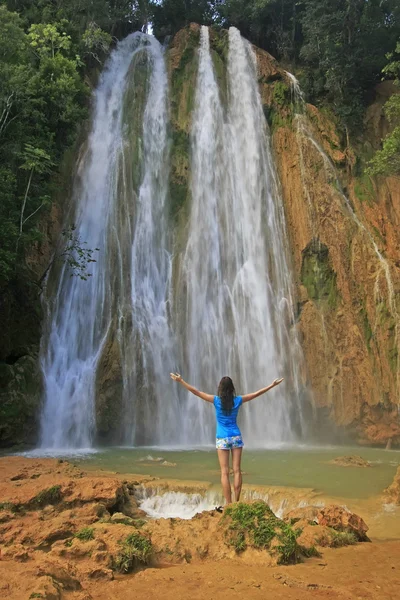 エルサルト ・ デ ・ リモンの滝、ドミニカ共和国 — ストック写真