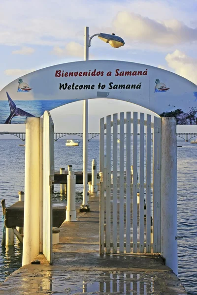 Welkom bij samana poort — Stockfoto