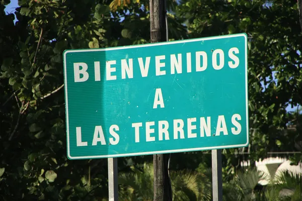 Benvenuti a Las Terrenas segno — Foto Stock