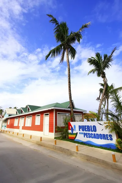 Colorful buildings, Las Terrenas — Stock Photo, Image