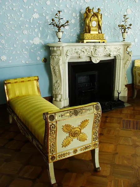 Blue room, interior of Vorontsov palace, Alupka, Crimea — Stock Photo, Image