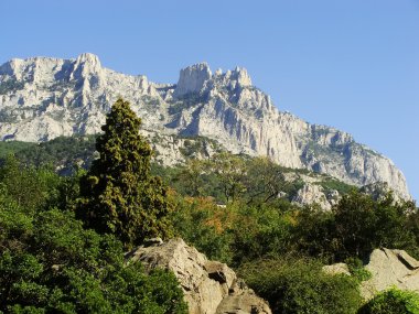 vorontsov Sarayı'ndan Kırım'da görülen ai-petri dağlar