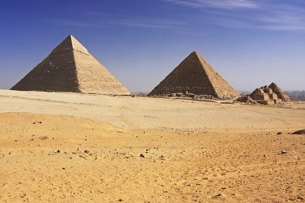 Wielkie Piramidy w giza, Kair — Zdjęcie stockowe