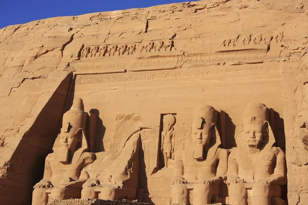 Der große Tempel von abu simbel, nubia — Stockfoto