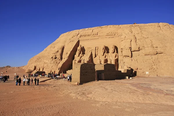 Der große Tempel von abu simbel, nubia — Stockfoto
