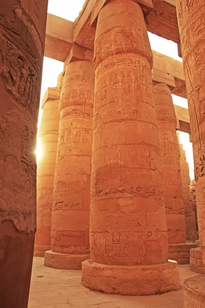 Grande sala ipostila, complesso del tempio di Karnak, Luxor — Foto Stock