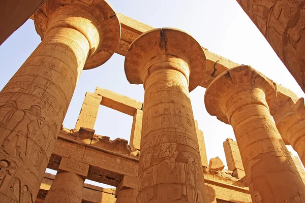 Stora hypostyle salen, karnak templet komplex, luxor — Stockfoto