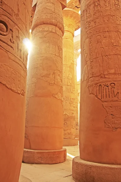 Büyük Hipostil hall, karnak Tapınağı kompleksi, Luksor — Stok fotoğraf