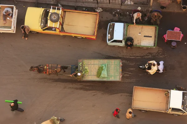 Powóz konny na starego miasta ulica, Kair — Zdjęcie stockowe