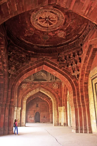 Moschea di Qila-i-kuna, Purana Qila, Nuova Delhi — Foto Stock
