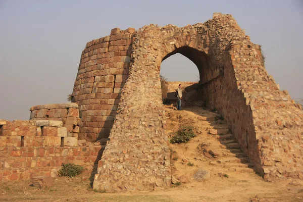Ruínas de Tughlaqabad Fort, Nova Deli — Fotografia de Stock