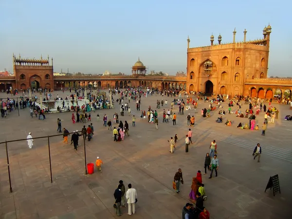 Dziedziniec jama masjid, delhi — Zdjęcie stockowe