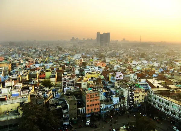Vista de Delhi desde Jama Masjid — Foto de Stock