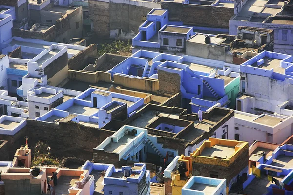屋顶上的旧城、 本迪、 拉贾斯坦邦 — 图库照片