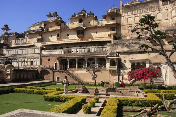 Courtyard trädgård, bundi palace, Indien — Stockfoto