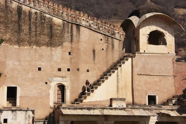 Detalle del muro del Palacio de Bundi, India —  Fotos de Stock