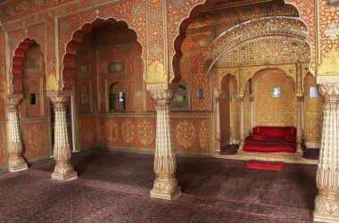 Özel seyirci Salonu, junagarh Kalesi, bikaner, Hindistan