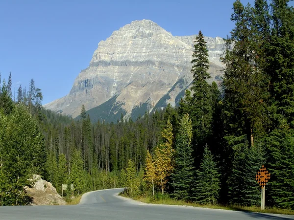 Malownicze drogi prowadzącej do jeziora Szmaragdowego, yoho national park, Kanada — Zdjęcie stockowe