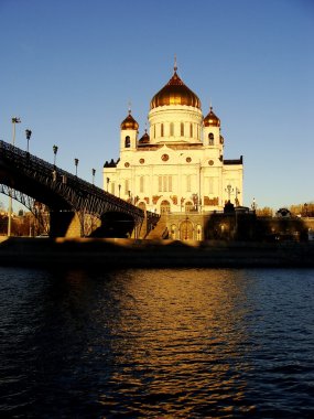 Katedral, İsa'nın kurtarıcı olarak sabah erken, moscow, Rusya Federasyonu