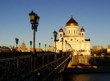 Katedral, İsa'nın kurtarıcı olarak sabah erken, moscow, Rusya Federasyonu