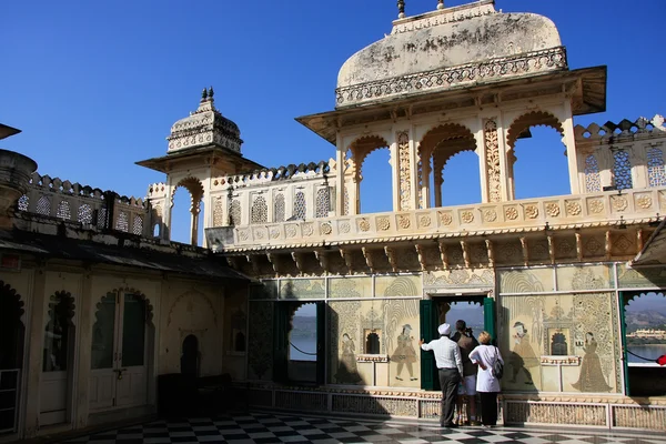 Pfau-Platz, Stadtpalastkomplex, Udaipur, Indien — Stockfoto