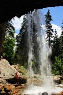 Spouting Rock waterfall, Hanging lake, Glenwood Canyon, Colorado clipart
