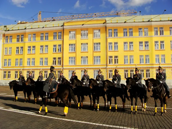Αλλαγή των φρουρών τελετή, συγκρότημα Κρεμλίνο της Μόσχας, Ρωσία — Φωτογραφία Αρχείου