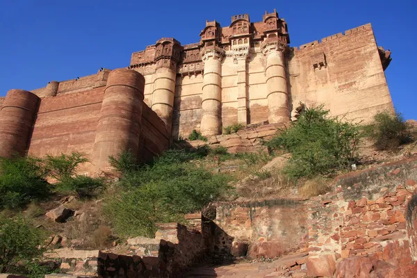 Mehrangarh 堡，焦特布尔，印度 — 图库照片