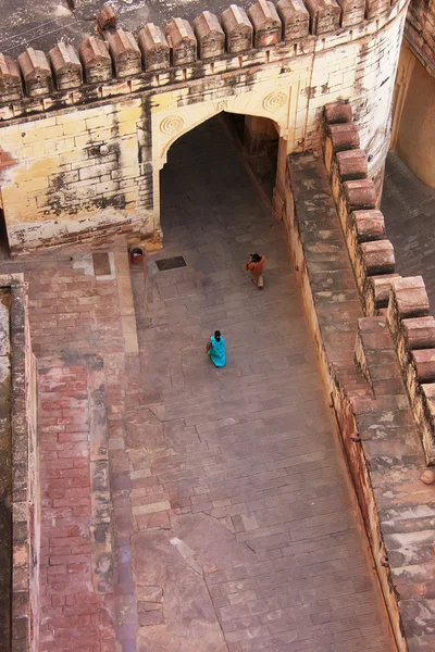 Poort van mehrangarh fort, jodhpur, india — Stockfoto