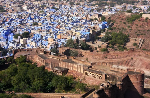 Jodhpur cidade vista de Mehrangarh Fort, Índia — Fotografia de Stock