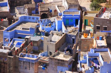 jodhpur Hindistan mehrangarh kaleden görülen şehir