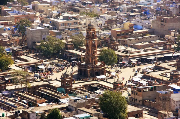 Jodhpur stad gezien vanaf mehrangarh fort, india — Stockfoto