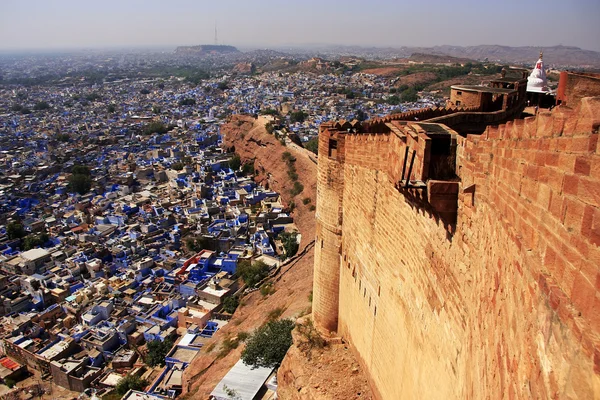 Jodhpur cidade vista de Mehrangarh Fort, Índia — Fotografia de Stock