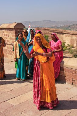 mehrangarh Kalesi, jodhpur, Hindistan Hint kadının...