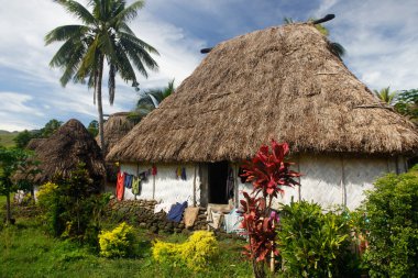 Traditional house of Navala village, Viti Levu, Fiji clipart