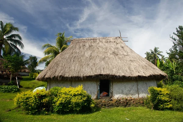 Παραδοσιακό σπίτι του navala χωριό, viti levu, Φίτζι — Φωτογραφία Αρχείου