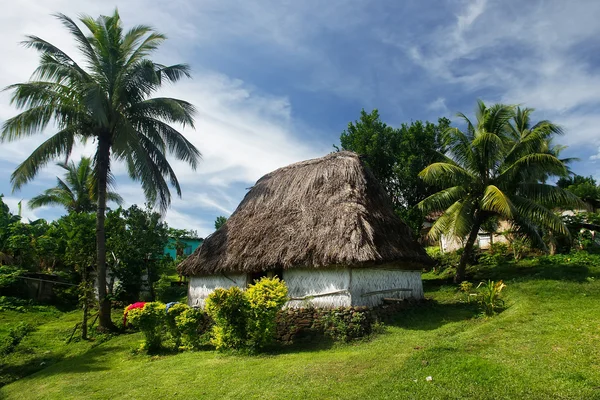 Casa tradicional da aldeia de Navala, Viti Levu, Fiji — Fotografia de Stock